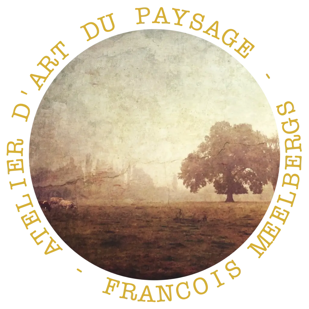 Photo montage artistique d'une prairie ardennaise.